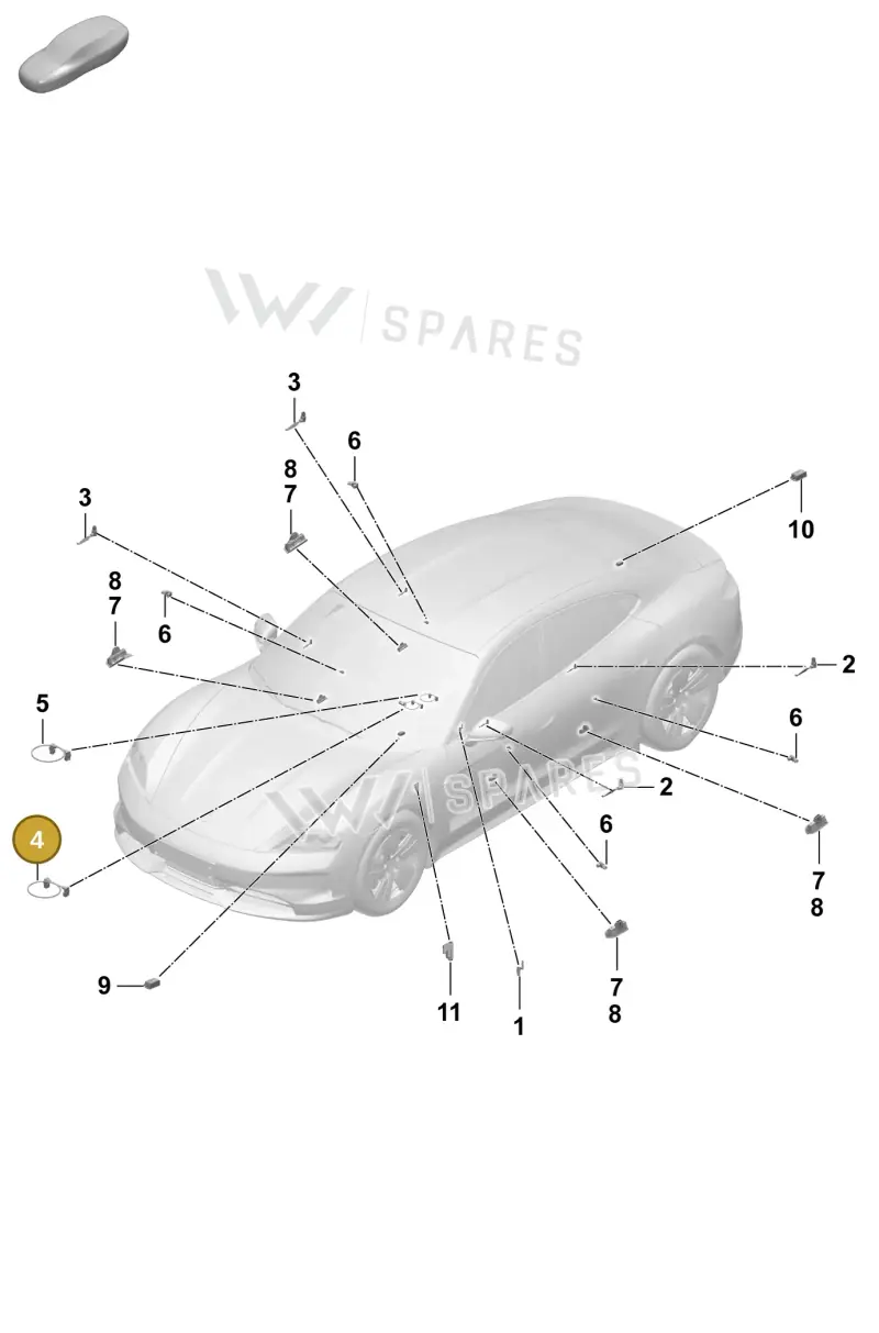 992947356 — Porsche Taycan Sport Turismo (2023-) diagram p64905100, position 4