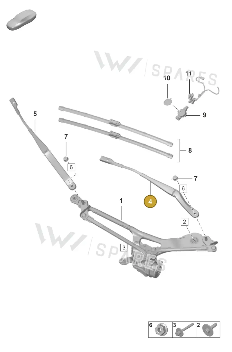 992955409A — Porsche GT3 RS (2021-) diagram p59904000, position 4