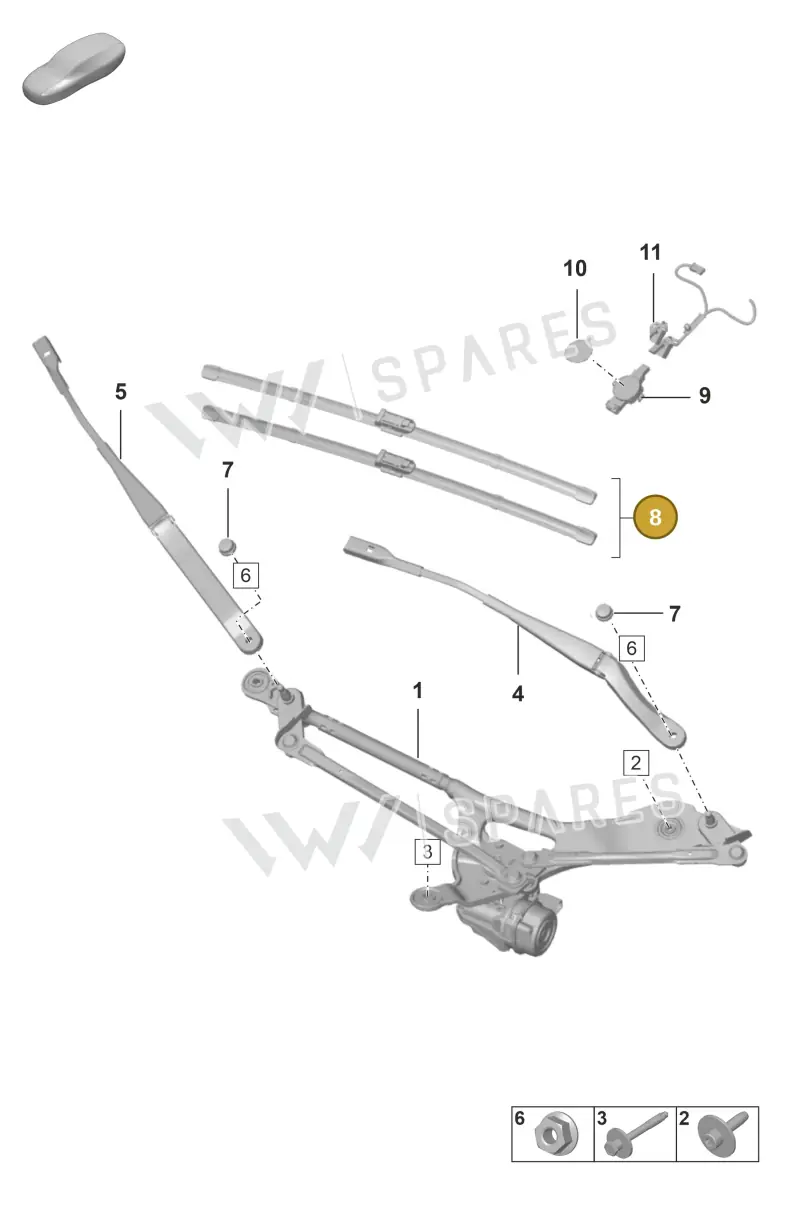 992955425BY — Porsche GT3 RS (2021-) diagram p59904000, position 8