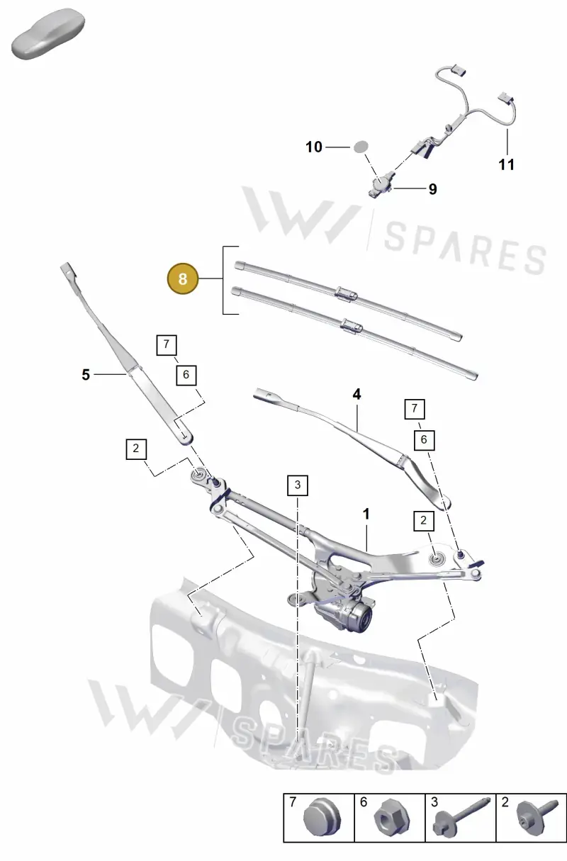 992955425Y — Porsche 992 Sport Classic (2020-) diagram p53904000, position 8