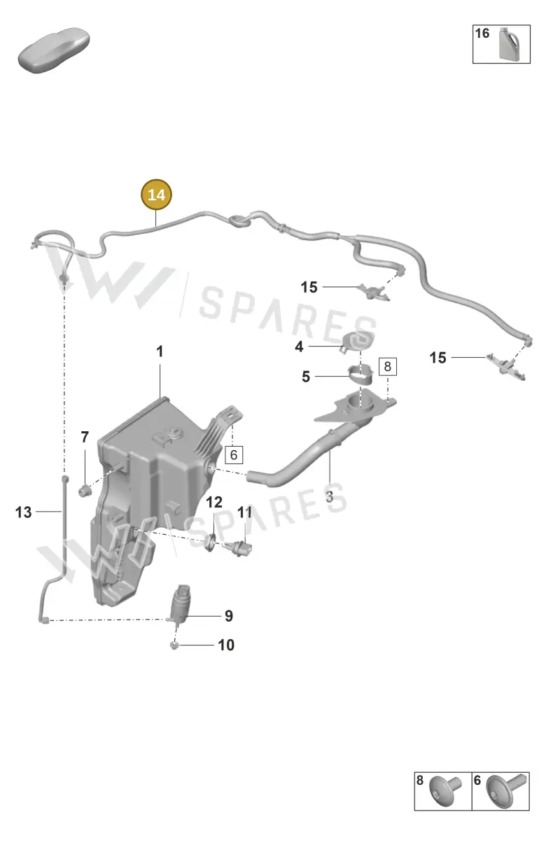992955667A — Porsche 911 (2021-2022) diagram p59904100, position 14