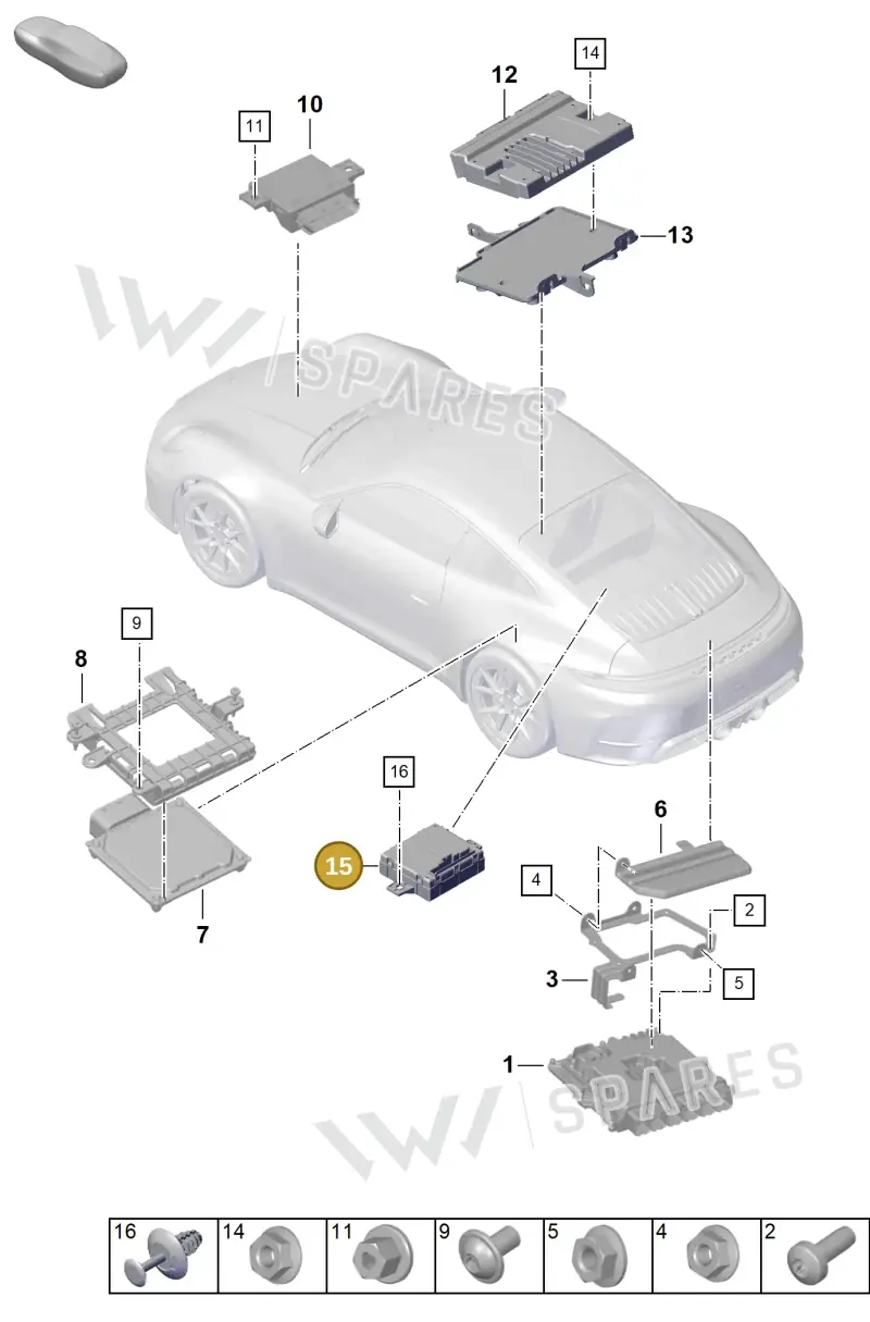 992959411D — Porsche 911 (2024-2025) diagram p63901000, position 15