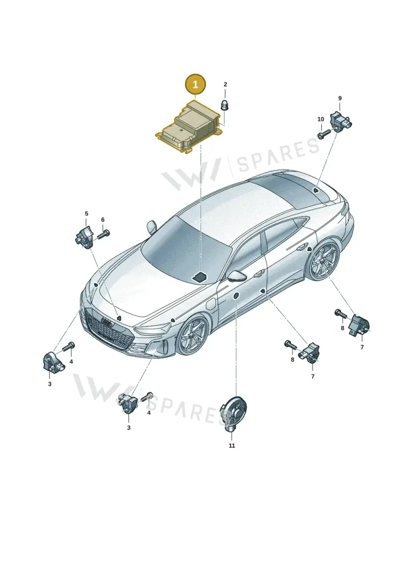 992959655D — Audi RS e-tron GT (2020-2025) diagram 4j1959300, position 1