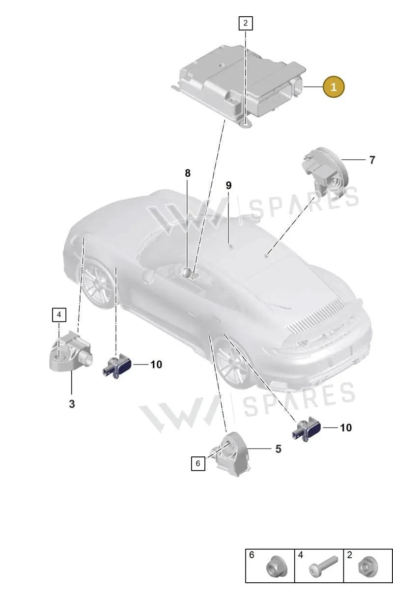 992959655D — Porsche 992 Sport Classic (2020-) diagram p57901060, position 1