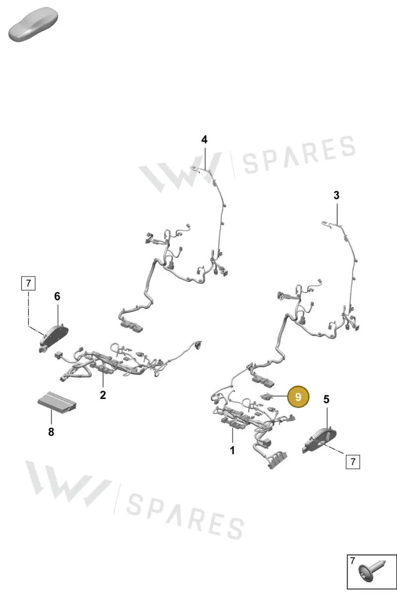 992963553B — Porsche Macan (2024-2024) diagram p61817500, position 9