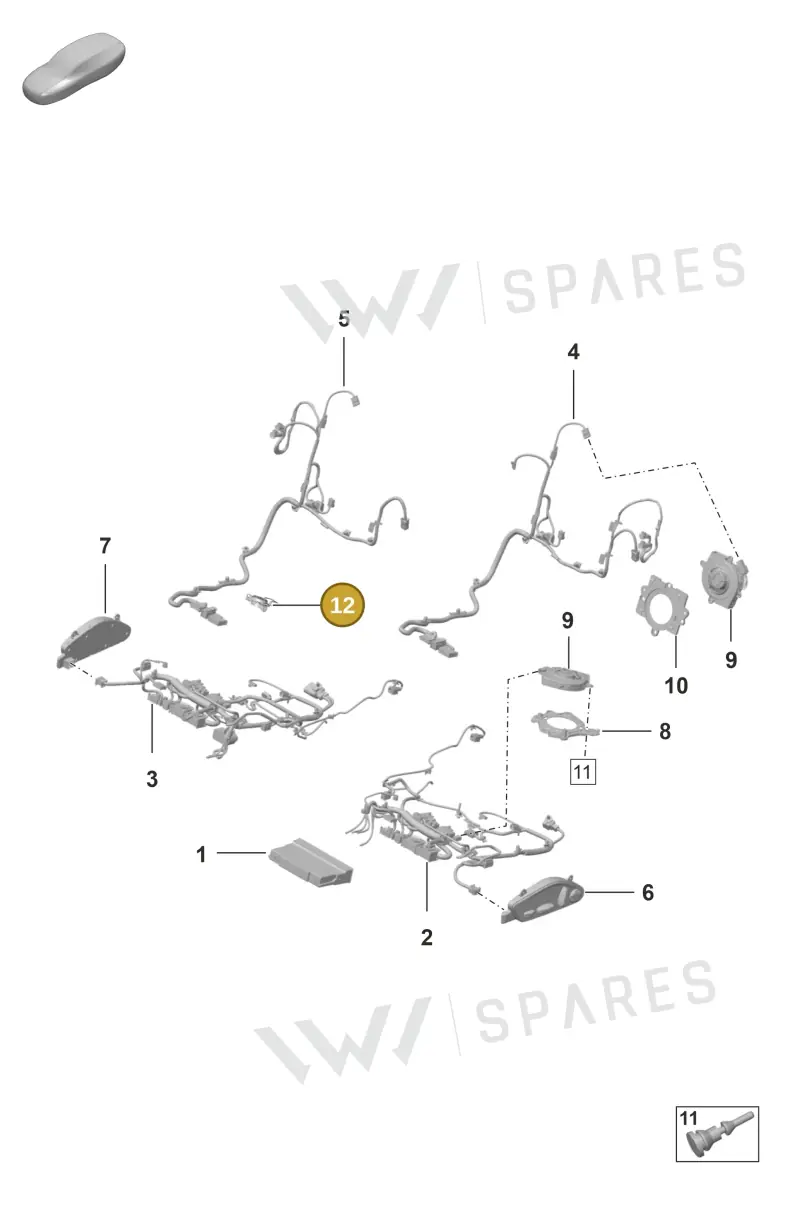 992963553C — Porsche 911 (2024-2025) diagram p53817520, position 12