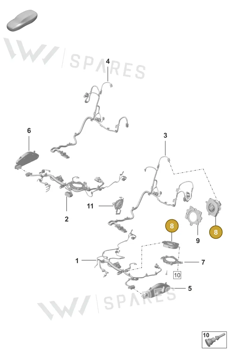 992963575D — Porsche 992 Sport Classic (2020-) diagram p53817500, position 8