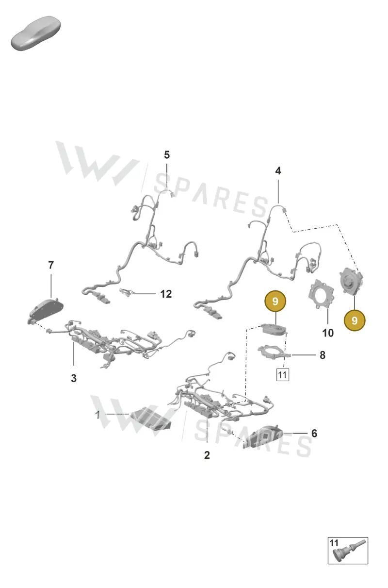 992963575D — Porsche 992 Carrera Coupe (2024-) diagram p53817520, position 9