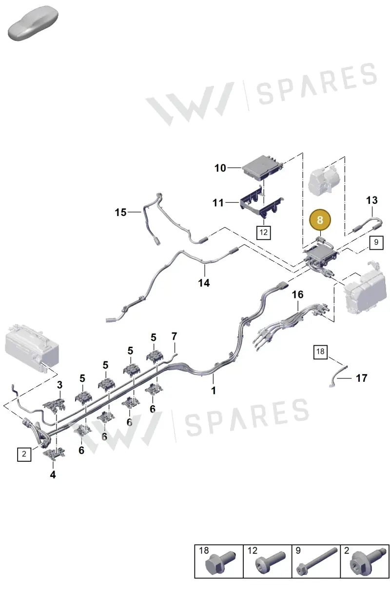 992971764C — Porsche 911 (2024-2025) diagram p63904000, position 8