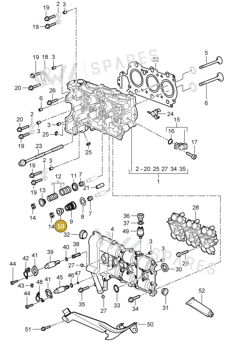 99610512154 — Porsche Boxster S (2004-2008) diagram p27103000, position 10