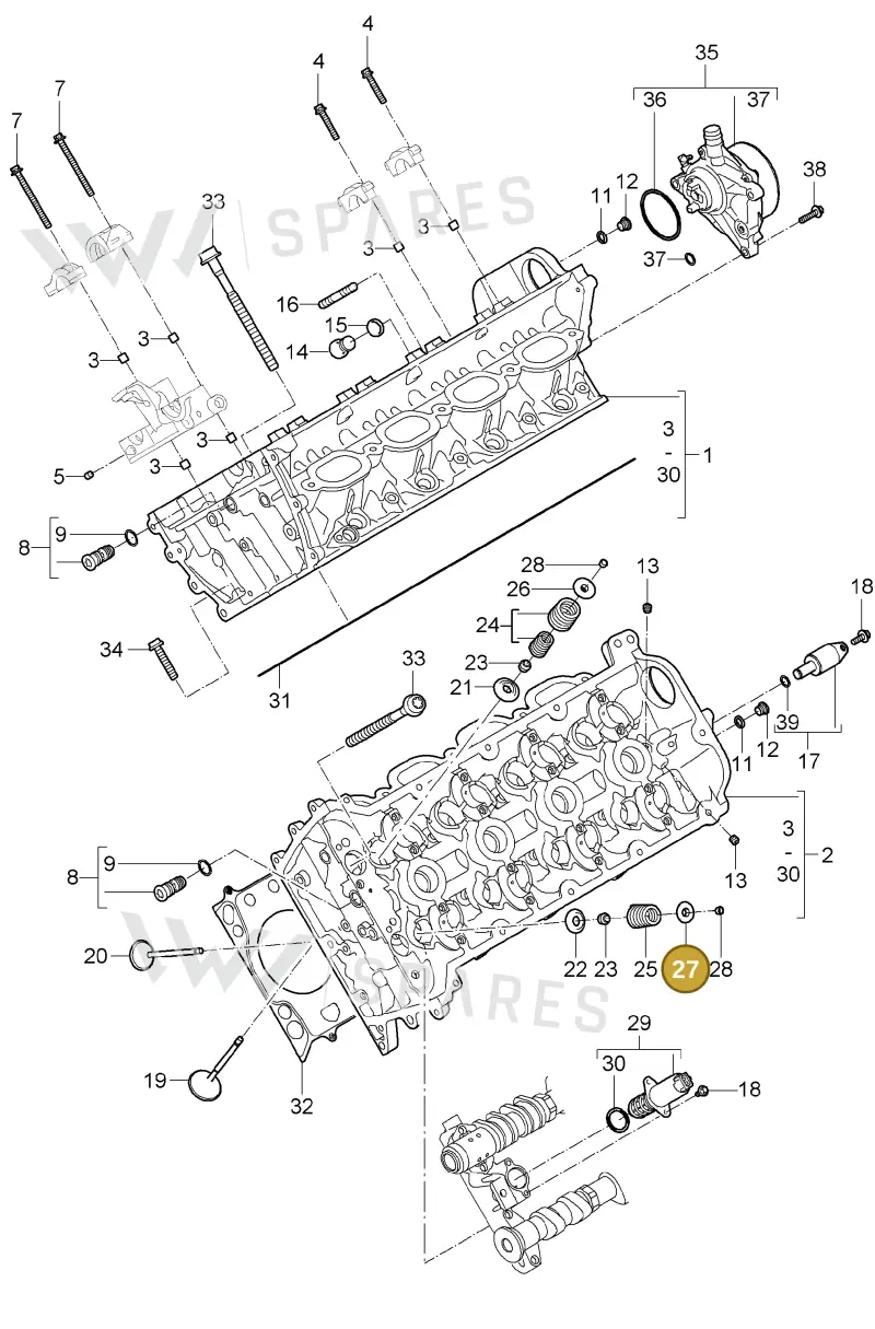 99610512154 — Porsche Cayenne (2007-2010) diagram p31103000, position 27