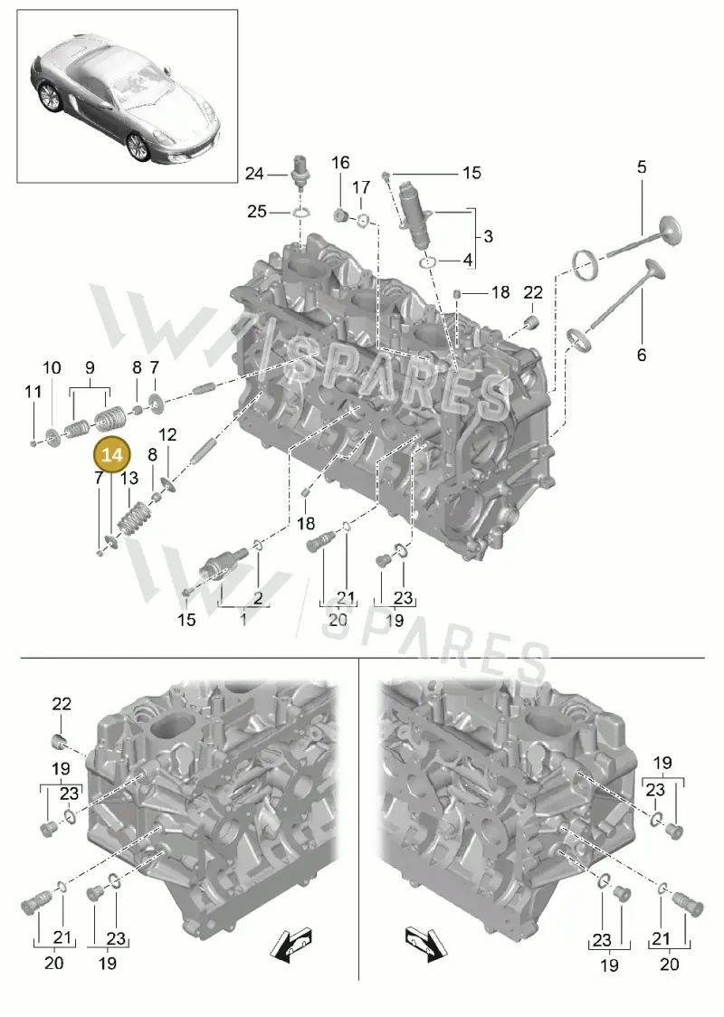 99610512154 — Porsche Boxster (2012-2016) diagram p39103005, position 14
