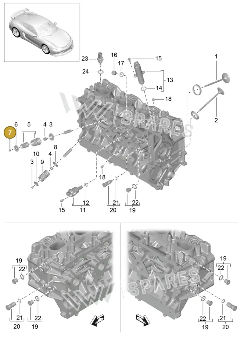 99610512352 — Porsche Cayman GT4 (2015-2016) diagram p45103005, position 7