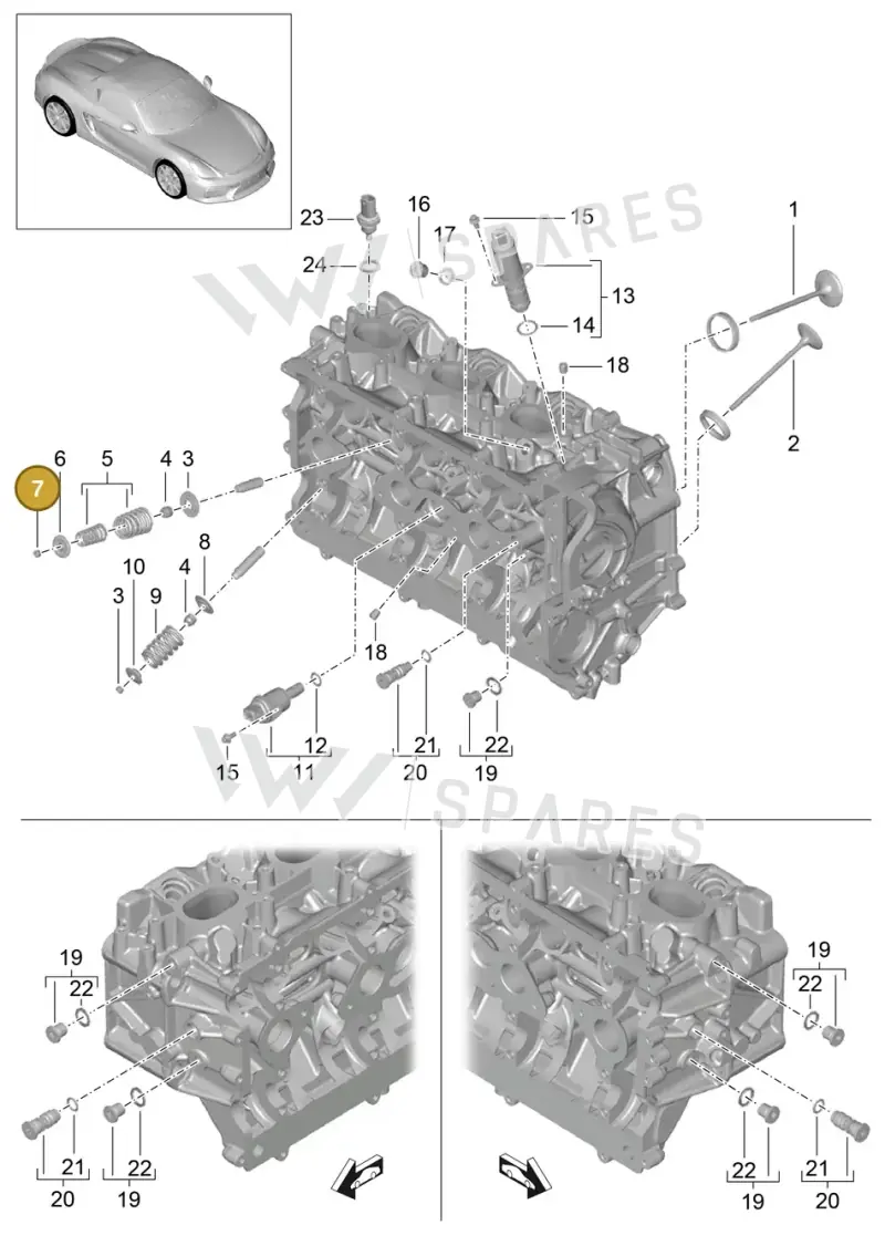 99610512352 — Porsche Boxster Spyder (2015-2016) diagram p46103005, position 7