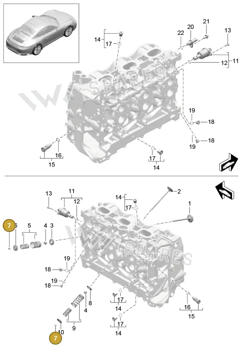 99610512352 — Porsche 991 II Carrera 4 (2016-2019) diagram p47103005, position 7