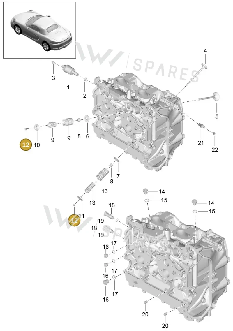 99610512352 — Porsche Boxster (2016-) diagram p48103005, position 12