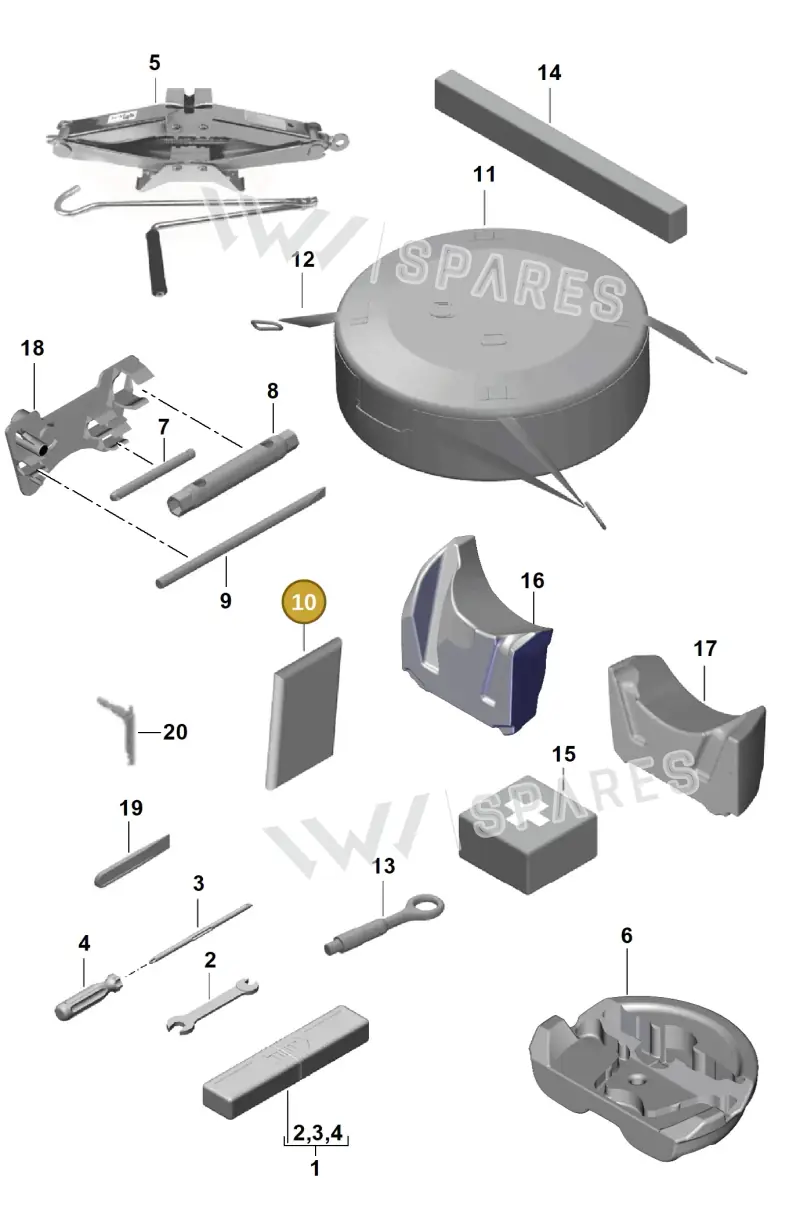 99636152100 — Porsche Boxster Spyder (2019-2020) diagram p54001000, position 10