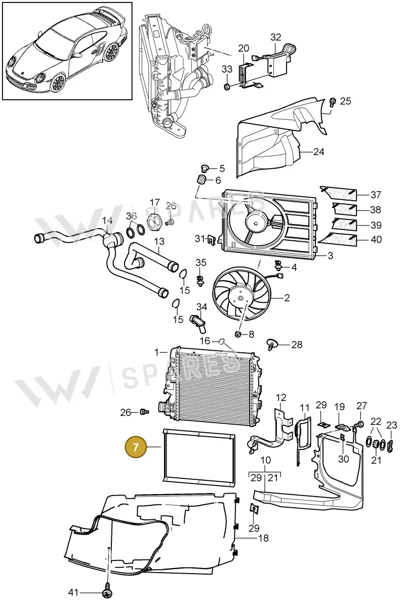 99657371101 — Porsche GT2 RS (2009-2012) diagram p36105015, position 7