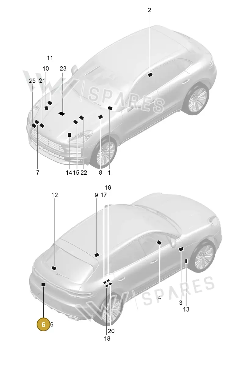99670161100 — Porsche Macan (2018-2022) diagram p52003000, position 6