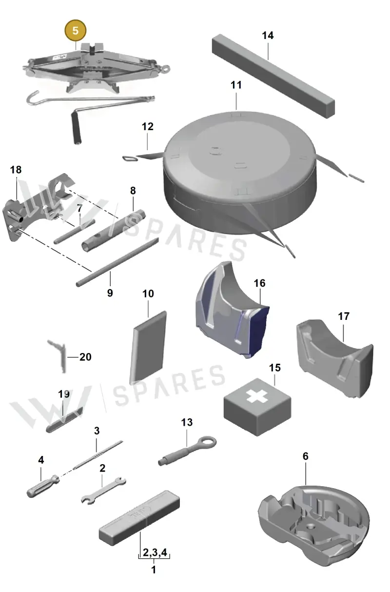 99672121100 — Porsche Boxster Spyder (2019-2020) diagram p54001000, position 5