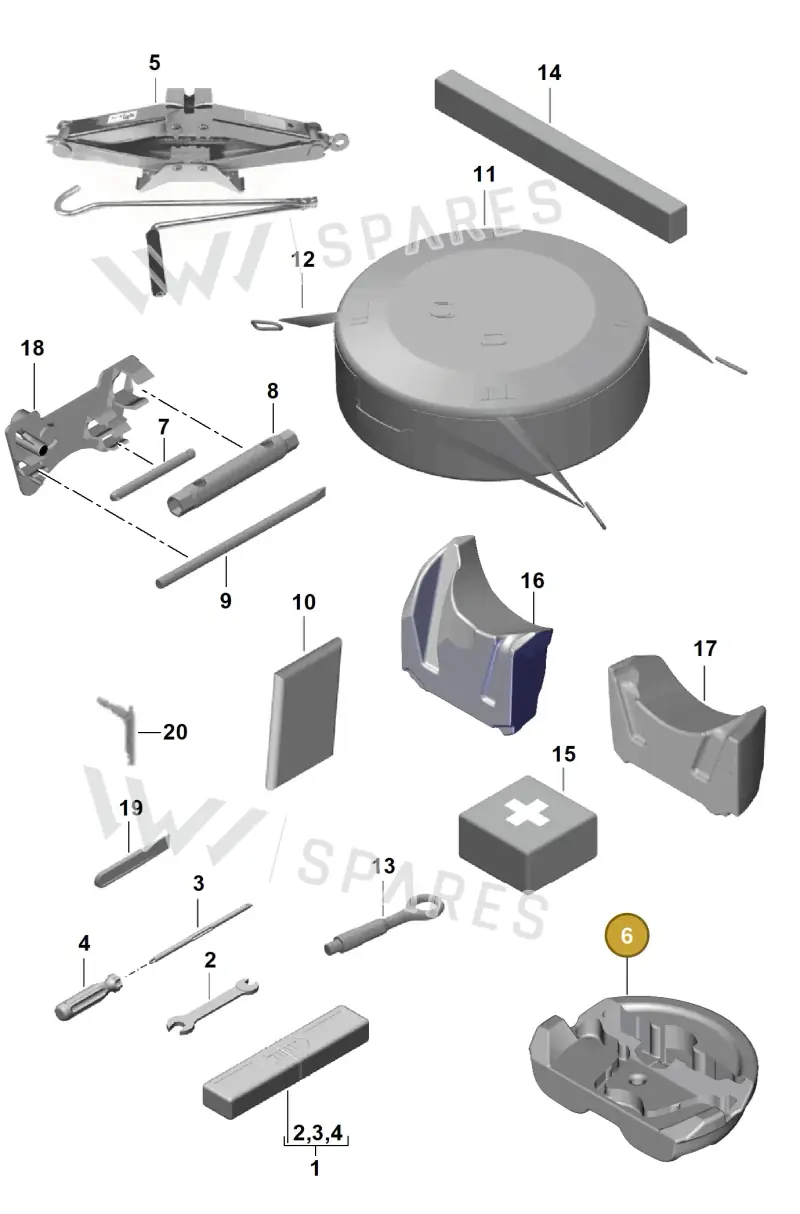 99672210100 — Porsche Boxster Spyder (2019-) diagram p54001000, position 6