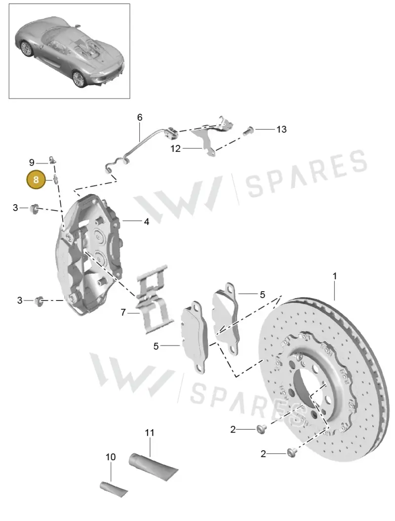 99735291900 — Porsche 918 Spyder (2014-2015) diagram p43603000, position 8