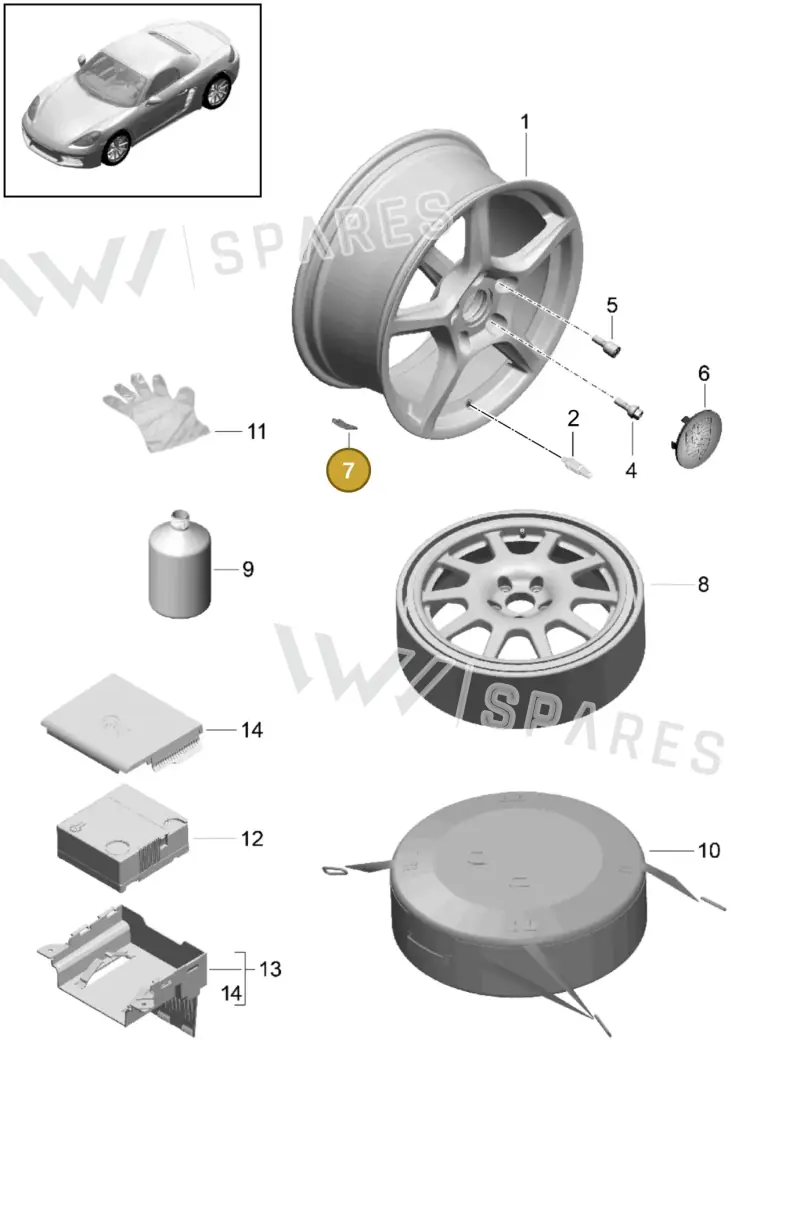 99736142000 — Porsche Boxster (2016-) diagram p48601000, position 7