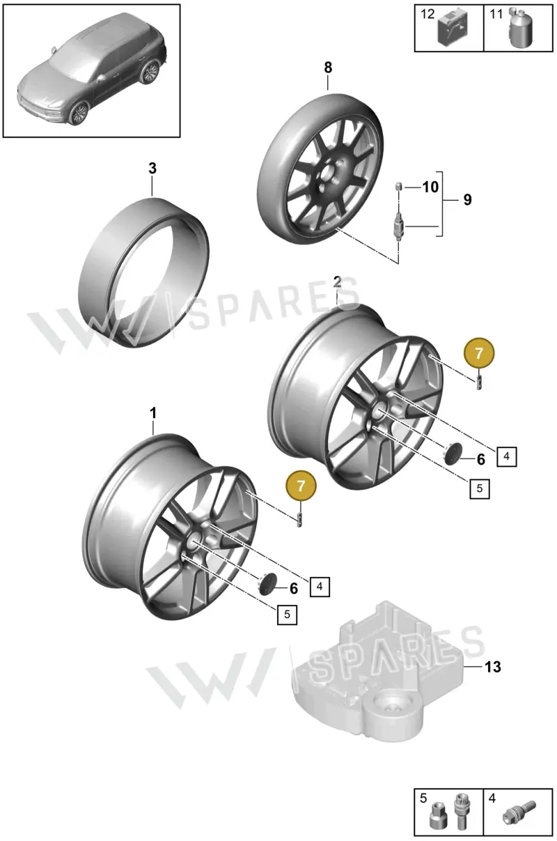99736142000 — Porsche Cayenne Diesel V6 (2017-2023) diagram p51601000, position 7