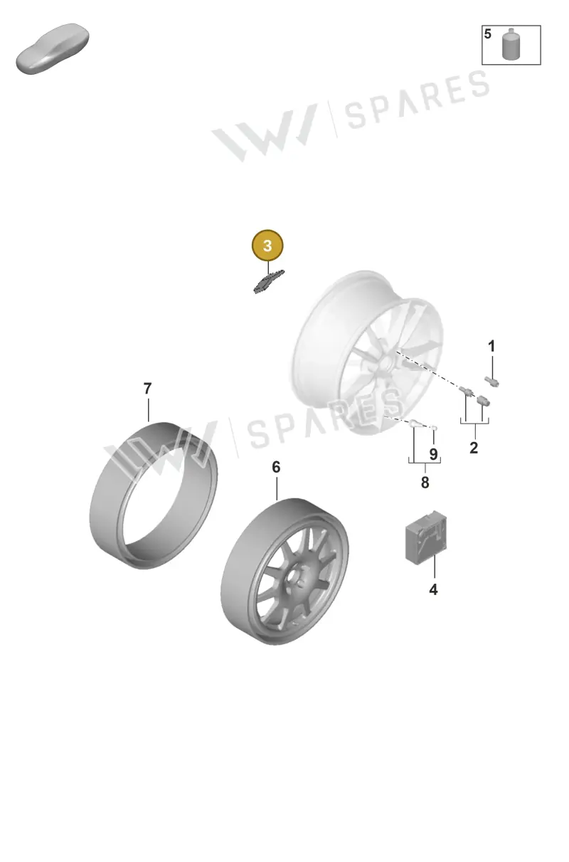 99736143000 — Porsche 911 (2018-2024) diagram p53601030, position 3