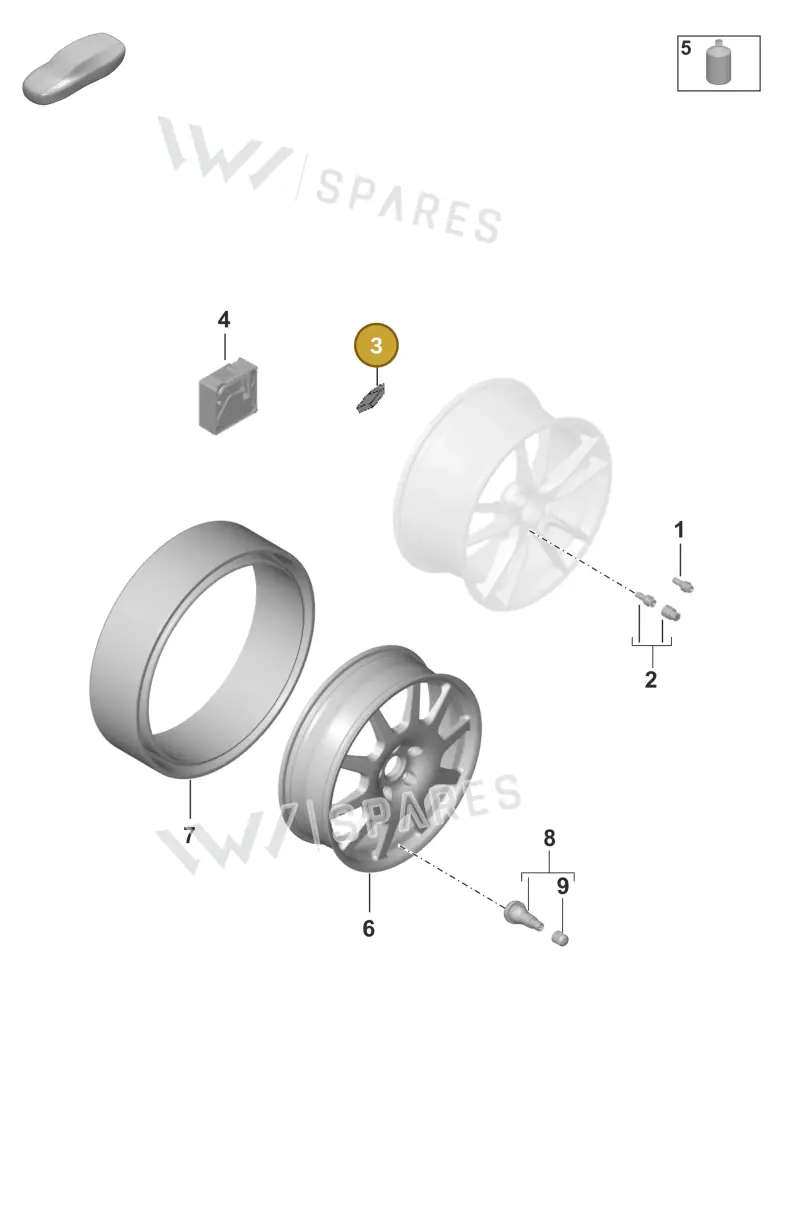 99736146000 — Porsche Taycan Sport Turismo (2023-2025) diagram p56601030, position 3
