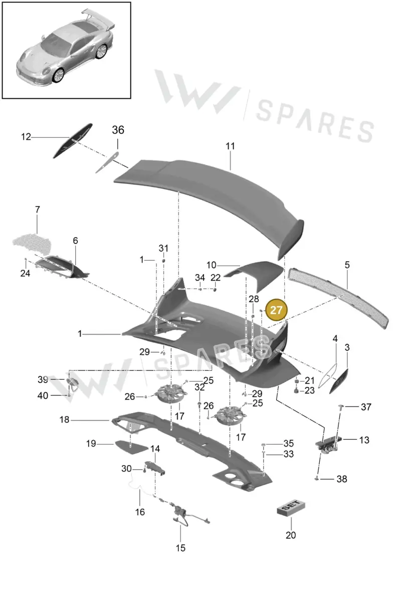 99751267100 — Porsche 911 (2013-2020) diagram p41803008, position 27