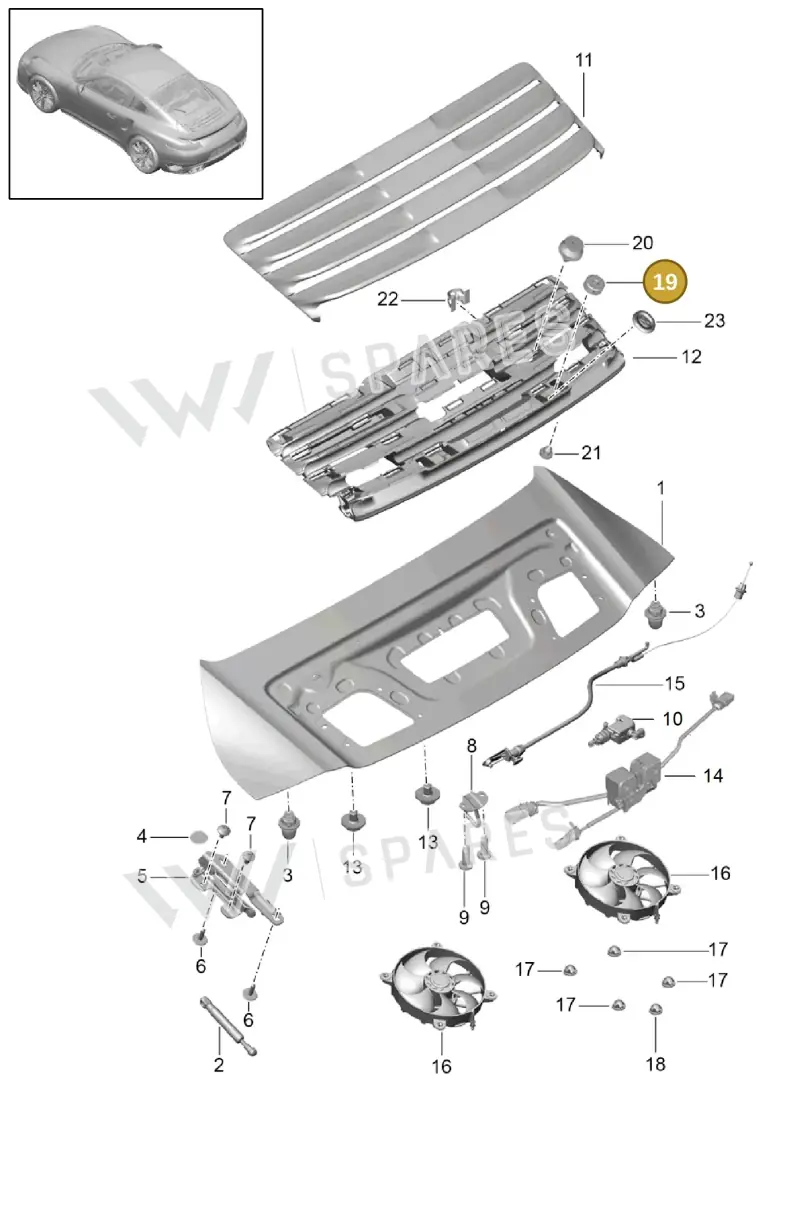 99751267100 — Porsche GT2 RS Clubsport (2013-2020) diagram p42803005, position 19