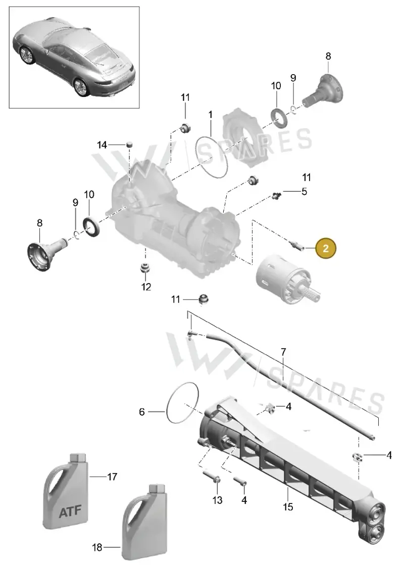 99760630300 — Porsche 991 Carrera 4 (2011-2016) diagram p38305015, position 2
