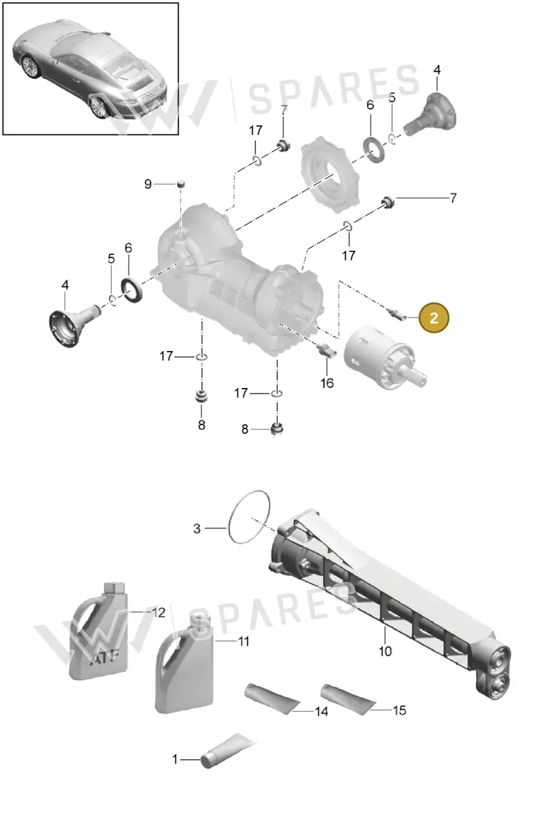 99760630300 — Porsche 911 (2016-2019) diagram p47305005, position 2