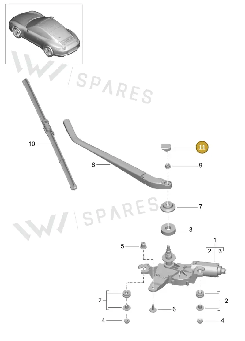 99762812200 — Porsche 991 Carrera 4 (2011-2016) diagram p38904005, position 11