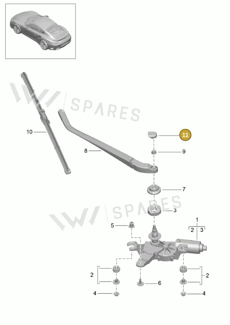 99762812200 — Porsche GT2 RS Clubsport (2013-2020) diagram p42904005, position 11