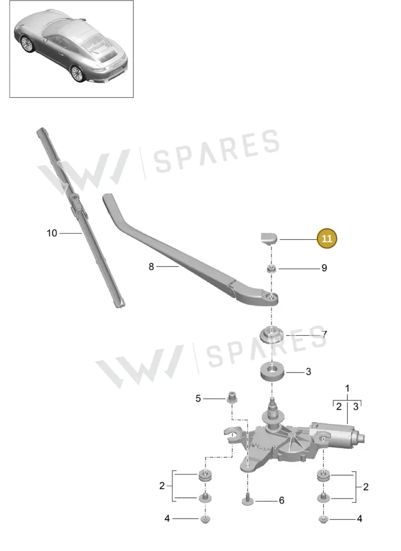 99762812200 — Porsche 991 II Carrera 4 (2016-2019) diagram p47904005, position 11