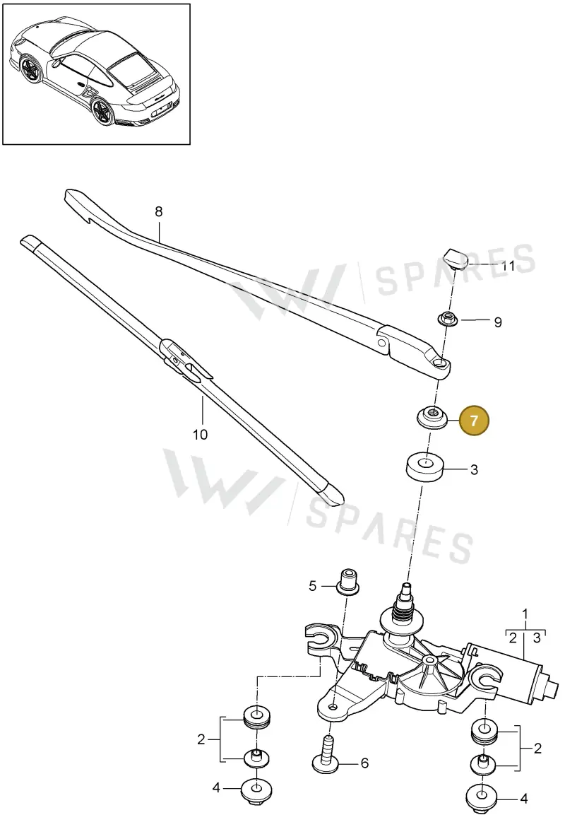 99762827300 — Porsche GT2 RS (2009-2012) diagram p36904005, position 7