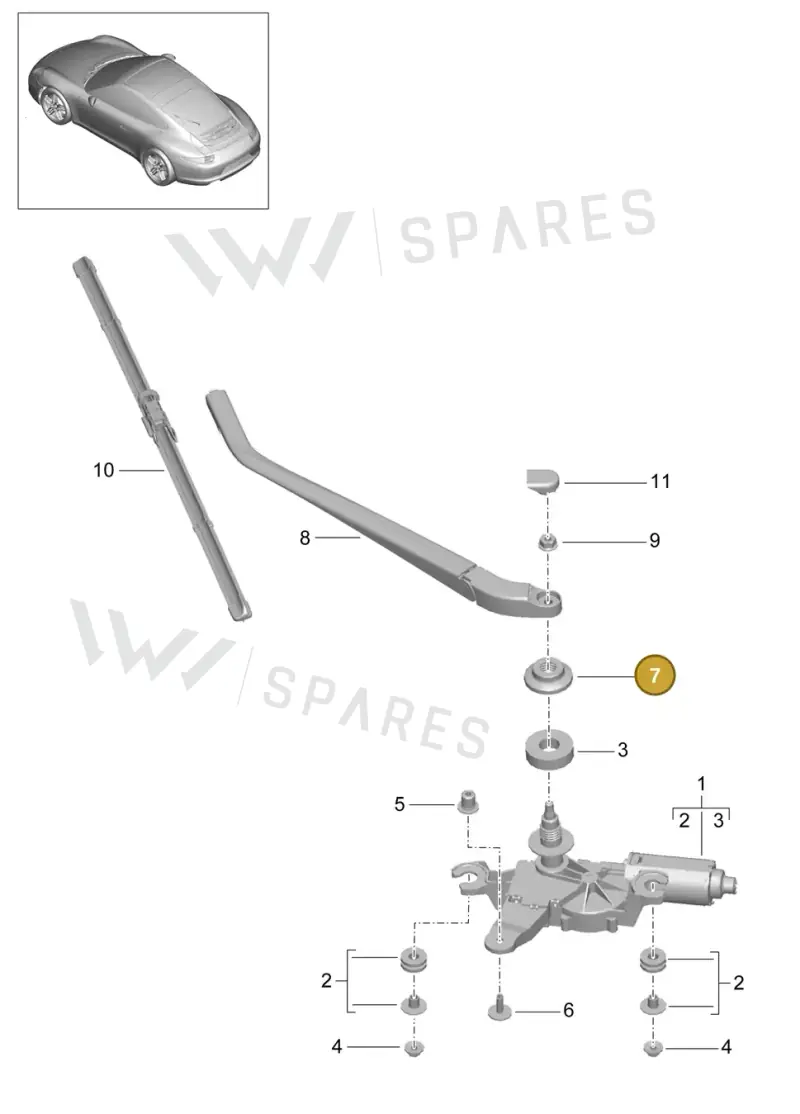 99762827300 — Porsche 991 Carrera 4 (2011-2016) diagram p38904005, position 7