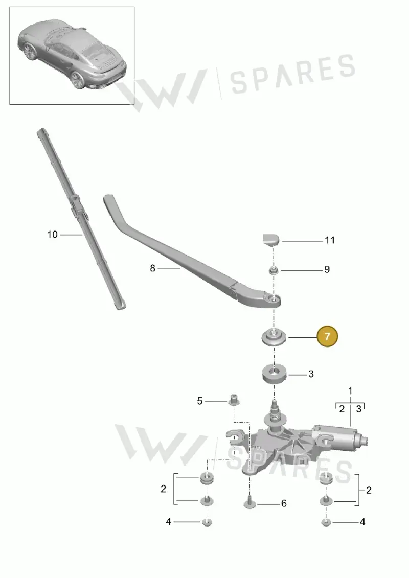 99762827300 — Porsche 911 (2013-2020) diagram p42904005, position 7