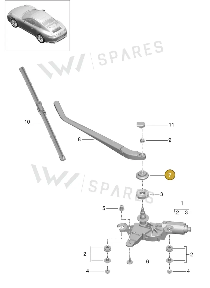 99762827300 — Porsche 911 (2016-2019) diagram p47904005, position 7