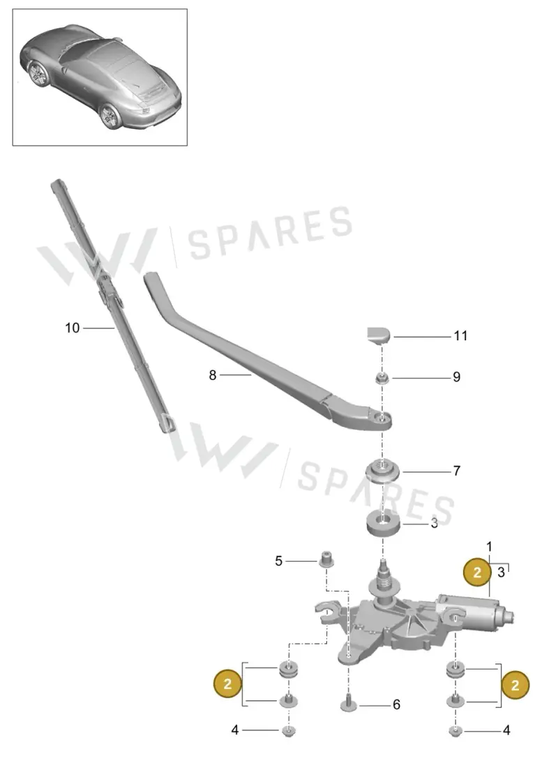 99762890800 — Porsche 991 Carrera 4 (2011-2016) diagram p38904005, position 2