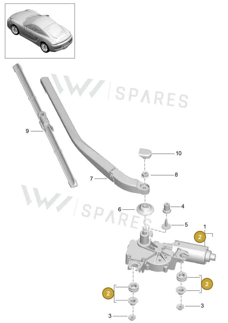 99762890800 — Porsche Cayman (2013-2016) diagram p40904005, position 2