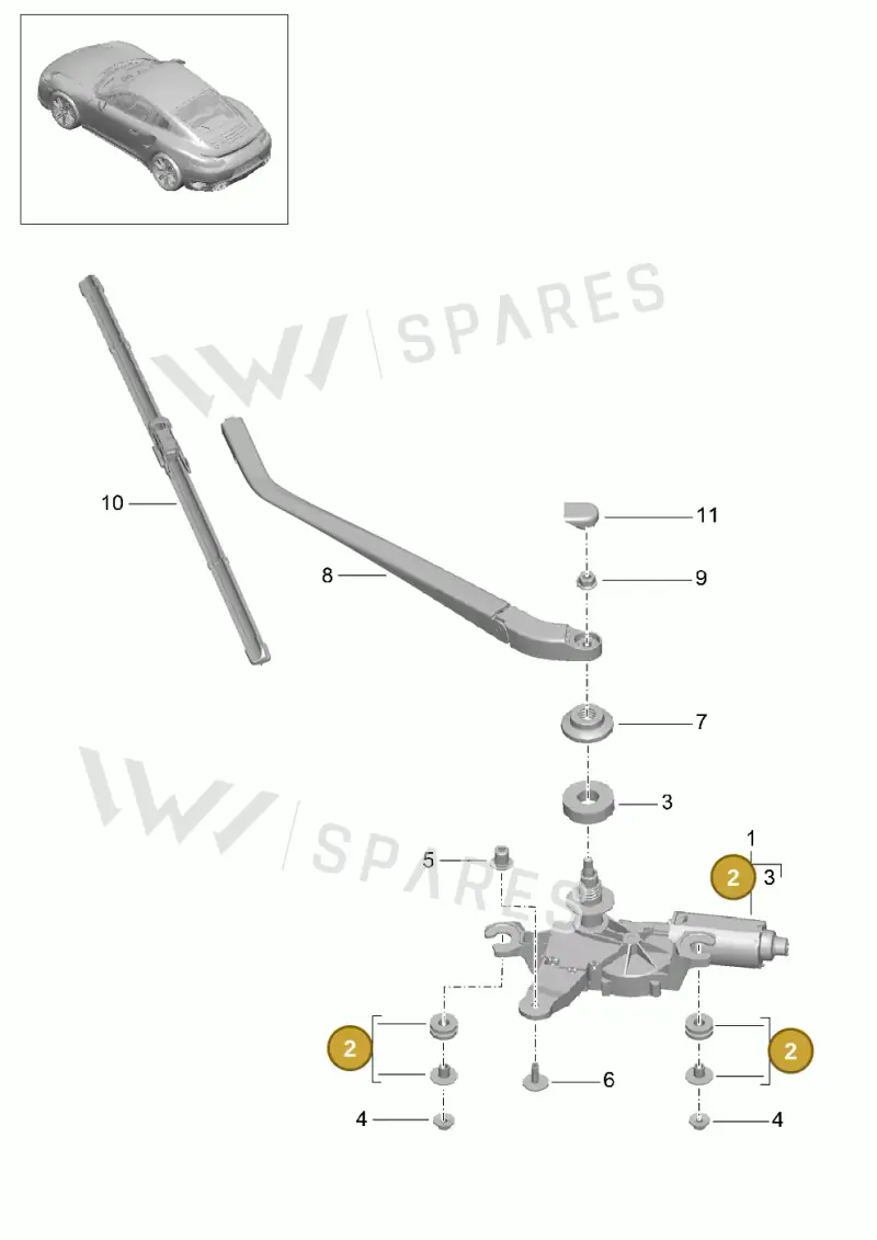 99762890800 — Porsche GT2 RS Clubsport (2013-2020) diagram p42904005, position 2
