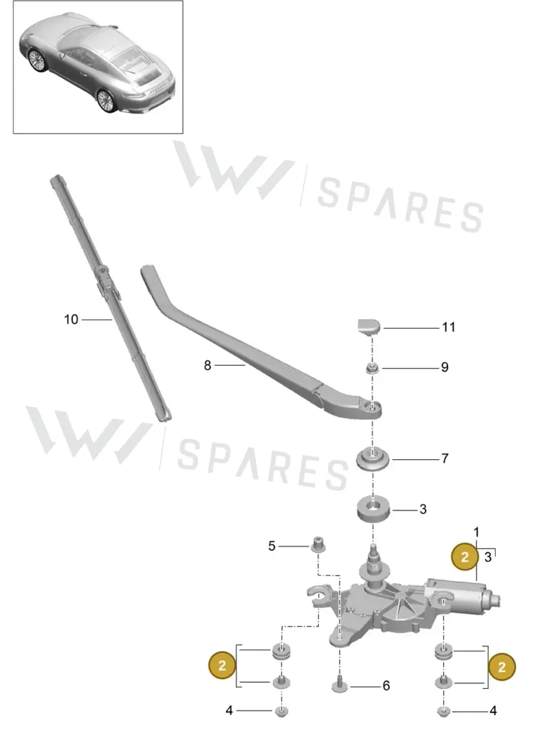 99762890800 — Porsche 991 II Carrera 4 (2016-2019) diagram p47904005, position 2