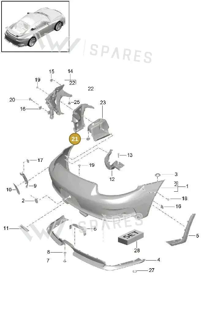 99904903901 — Porsche 911 (2013-2020) diagram p41802012, position 21