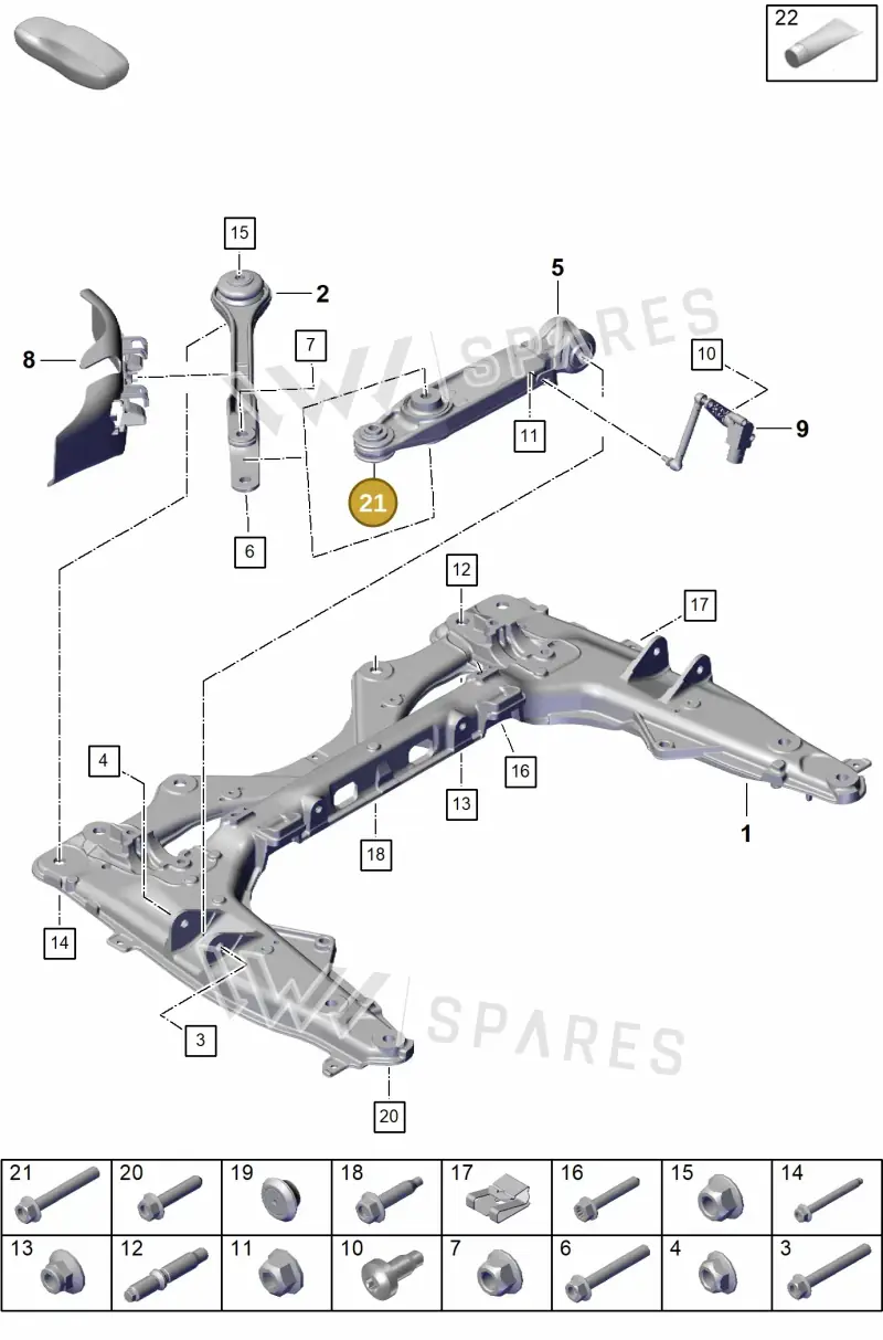99907287701 — Porsche Boxster Spyder (2019-2020) diagram p55401000, position 21