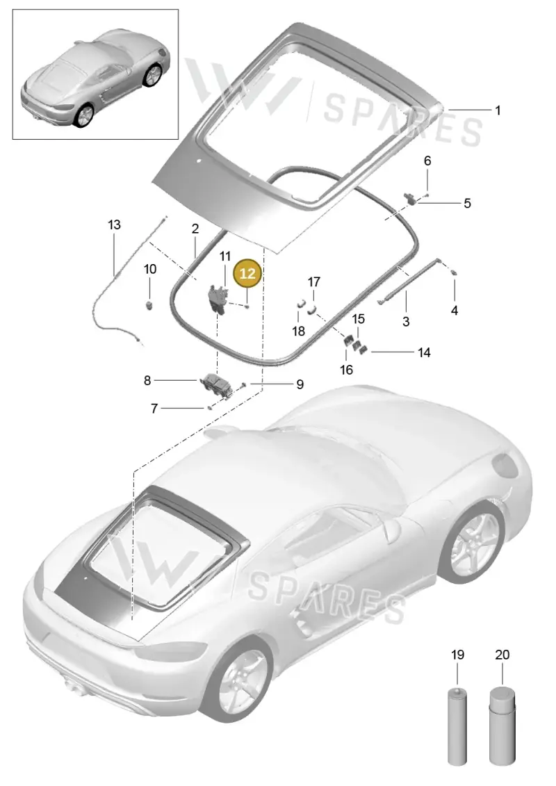 99907310401 — Porsche Cayman (2016-) diagram p50803005, position 12