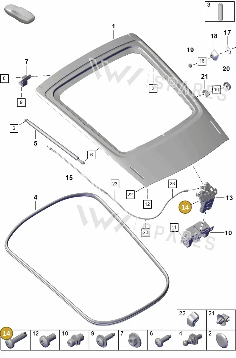99907310401 — Porsche Cayman GT4 (2019-) diagram p55803050, position 14