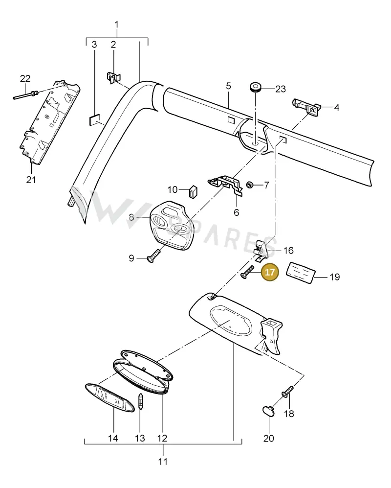 99907325509 — Porsche Carrera 4 Cabrio (2004-2008) diagram p26807009, position 17
